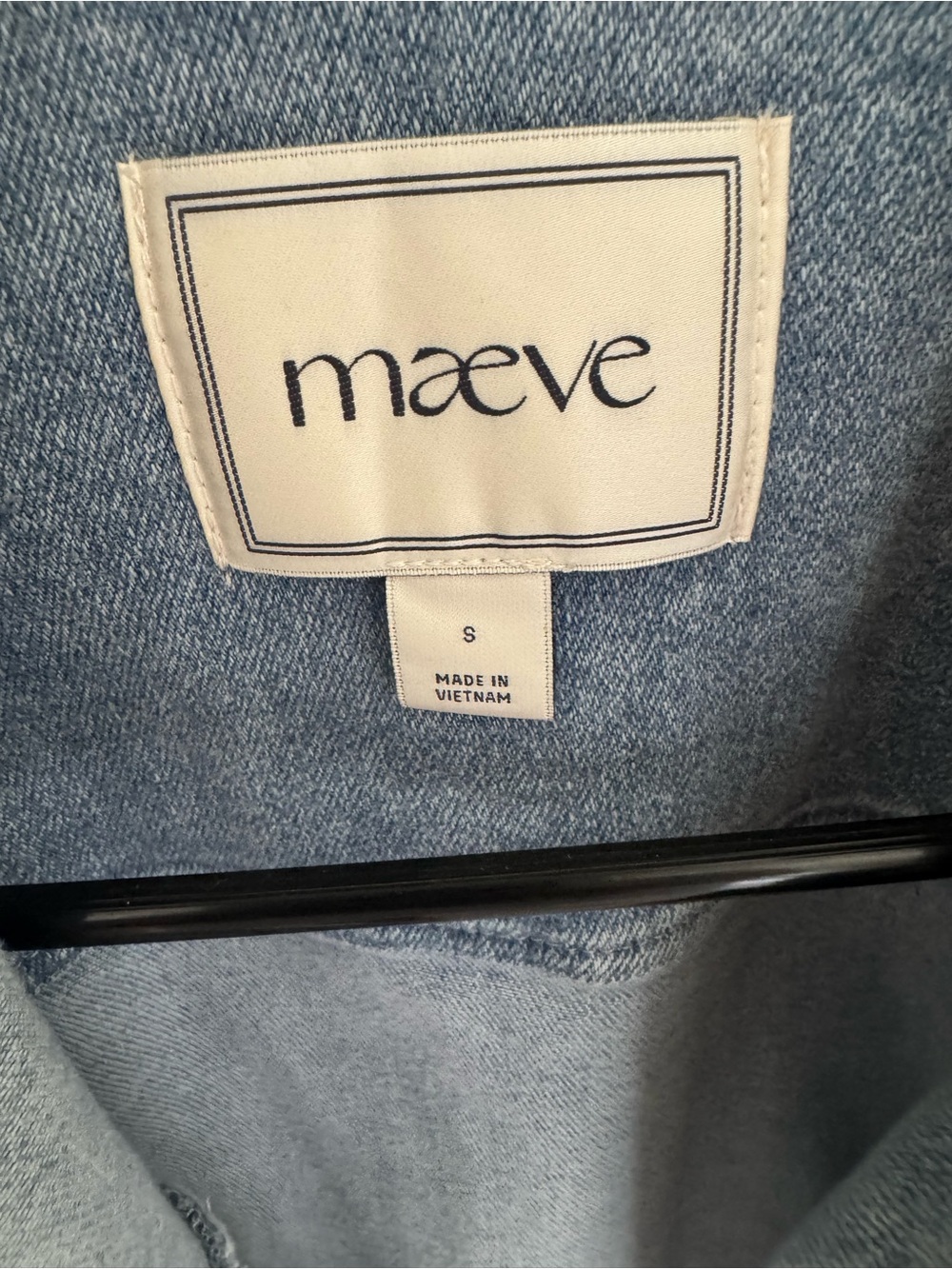 Maeve Light Blue Puff-Sleeve Denim Jacket - Picture 3 of 4